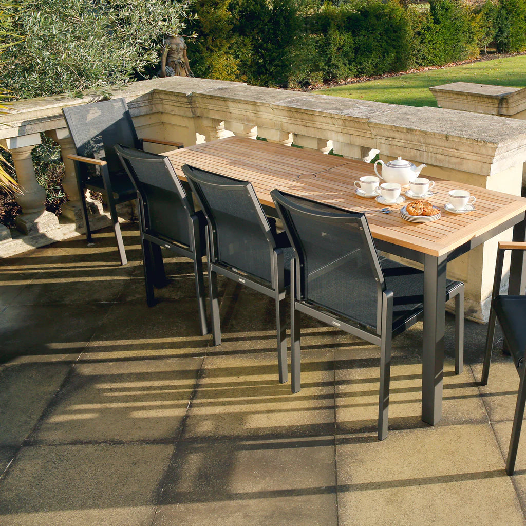 Aura Aluminum Stacking Side Armchair
