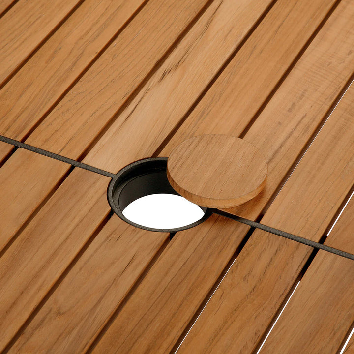 Aura 35" Square Dining Table - Teak Top